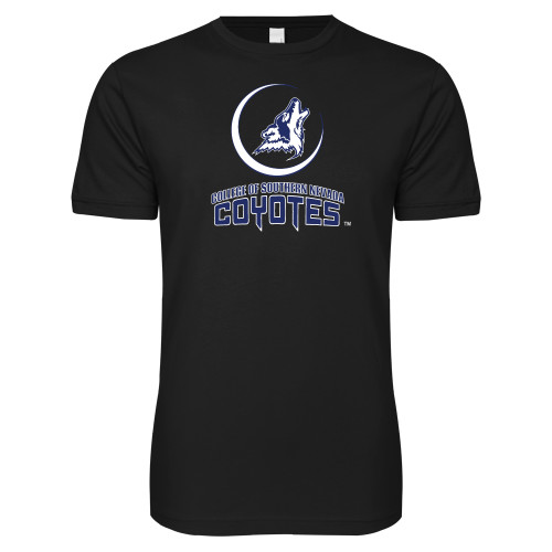  Next Level Black SoftStyle T Shirt - College of Southern Nevada Mascot Wordmark Stacked