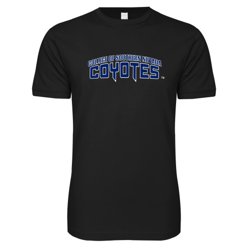  Next Level Black SoftStyle T Shirt - College of Southern Nevada Wordmark