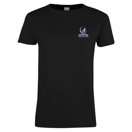  Womens Black Short Sleeve Tee - College of Southern Nevada Mascot Wordmark Stacked