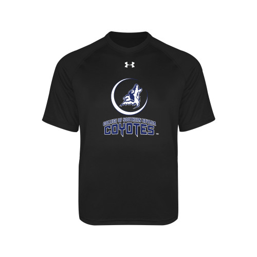  Under Armour Youth Black Tech Tee - College of Southern Nevada Mascot Wordmark Stacked