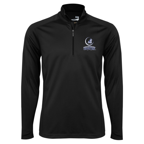  Syntrel Black Interlock 1/4 Zip - College of Southern Nevada Mascot Wordmark Stacked