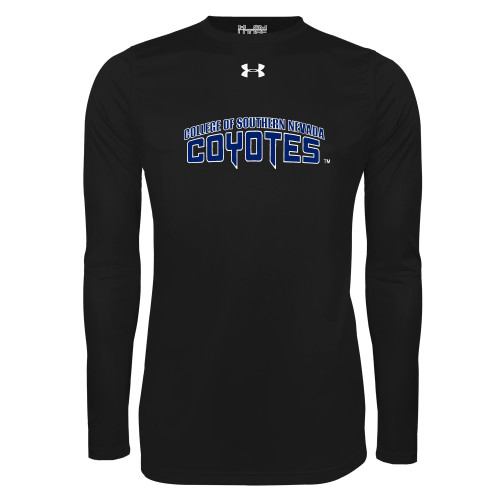  Under Armour Black Long Sleeve Tech Tee - College of Southern Nevada Wordmark