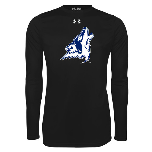  Under Armour Black Long Sleeve Tech Tee - College of Southern Nevada Mascot Head