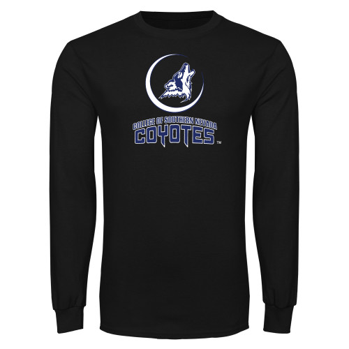  Black Long Sleeve T Shirt - College of Southern Nevada Mascot Wordmark Stacked