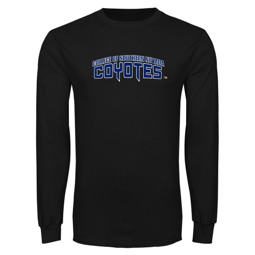  Black Long Sleeve T Shirt - College of Southern Nevada Wordmark