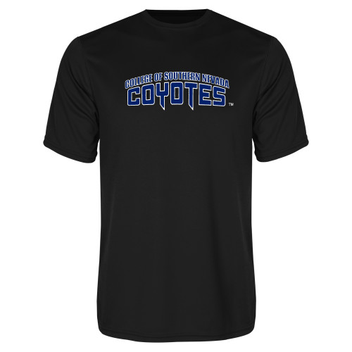 Black Performance Tee - College of Southern Nevada Wordmark
