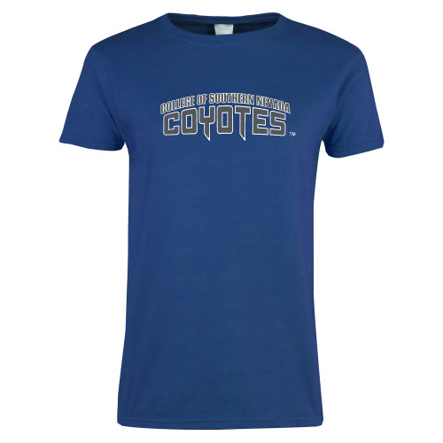  Womens Royal Short Sleeve Tee - College of Southern Nevada Wordmark
