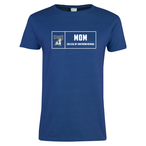  Womens Royal Short Sleeve Tee - College of Southern Nevada Mom