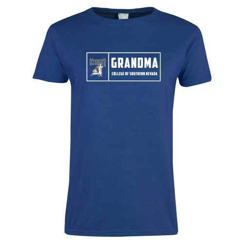  Womens Royal Short Sleeve Tee - College of Southern Nevada Grandma