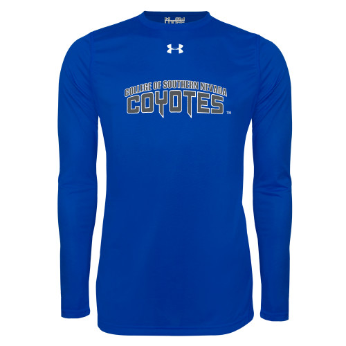  Under Armour Royal Long Sleeve Tech Tee - College of Southern Nevada Wordmark