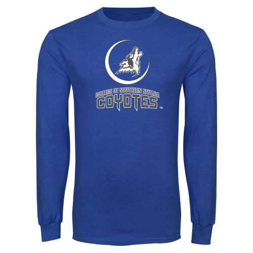  Royal Long Sleeve T Shirt - College of Southern Nevada Mascot Wordmark Stacked