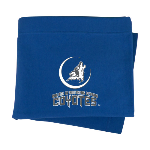  Royal Sweatshirt Blanket - College of Southern Nevada Mascot Wordmark Stacked