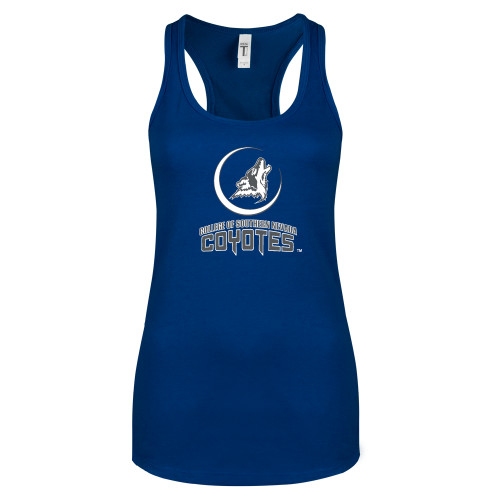  Next Level Racerback Tank Royal - College of Southern Nevada Mascot Wordmark Stacked