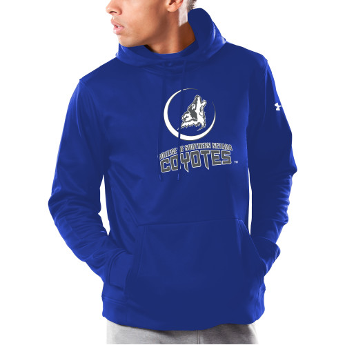  Under Armour Royal Armour Fleece Hoodie - College of Southern Nevada Mascot Wordmark Stacked