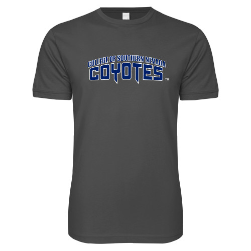  Next Level Charcoal SoftStyle T Shirt - College of Southern Nevada Wordmark