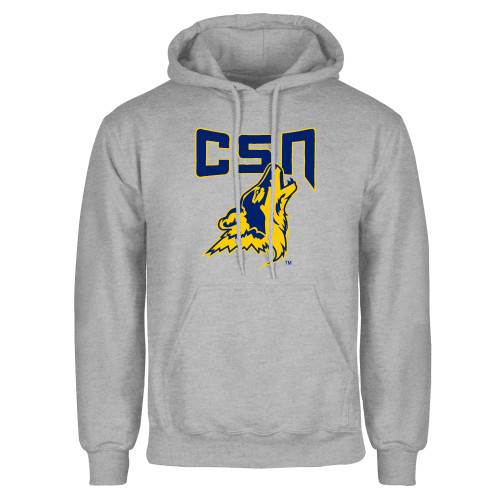  Grey Fleece Hoodie - College of Southern Nevada CSN With Mascot