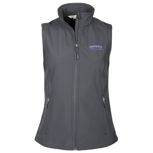  Womens Charcoal Core Softshell Vest - College of Southern Nevada Wordmark