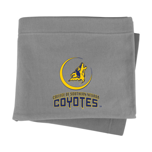  Grey Sweatshirt Blanket - College of Southern Nevada Mascot Wordmark Stacked