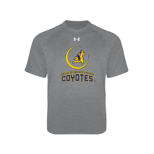  Under Armour Youth Grey Tech Tee - College of Southern Nevada Mascot Wordmark Stacked