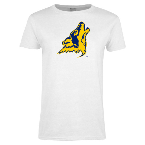  Womens White Short Sleeve Tee - College of Southern Nevada Mascot Head