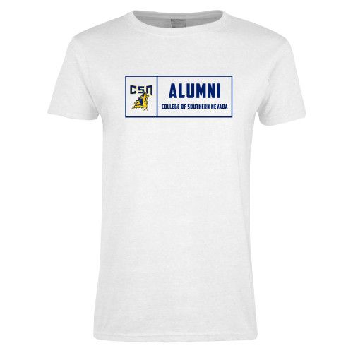  Womens White Short Sleeve Tee - College of Southern Nevada Alumni