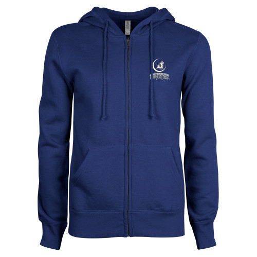  ENZA Womens Royal Fleece Full Zip Hoodie - College of Southern Nevada Mascot Wordmark Stacked