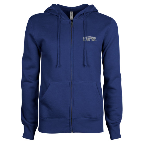  ENZA Womens Royal Fleece Full Zip Hoodie - College of Southern Nevada Wordmark