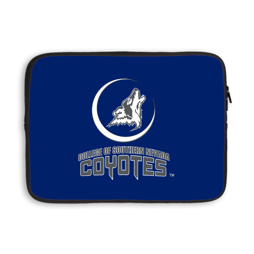  13 inch Neoprene Laptop Sleeve - College of Southern Nevada Mascot Wordmark Stacked