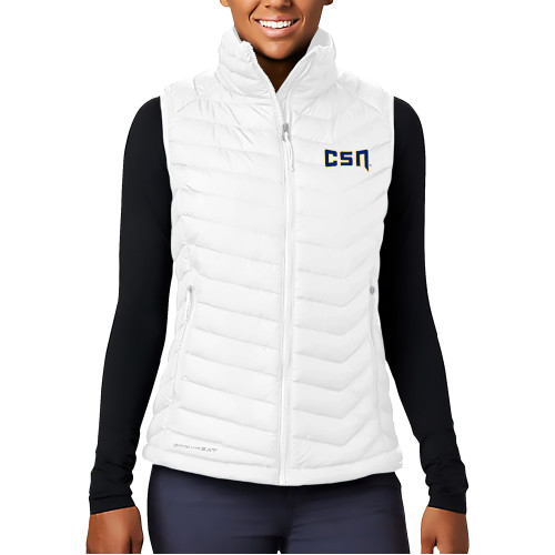  Columbia Womens White Powder Lite Vest - College of Southern Nevada CSN