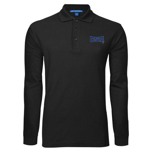  Black Long Sleeve Polo - College of Southern Nevada CSN