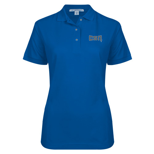  Womens Silk Touch Royal Pique Polo - College of Southern Nevada CSN