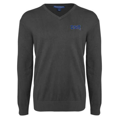  Charcoal Heather VNeck Sweater - College of Southern Nevada CSN