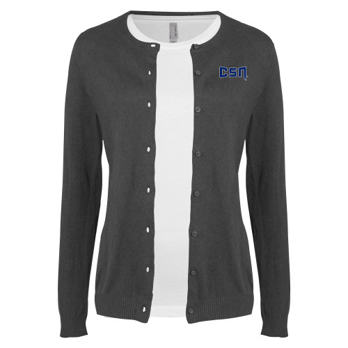  Womens Charcoal Cardigan Sweater - College of Southern Nevada CSN