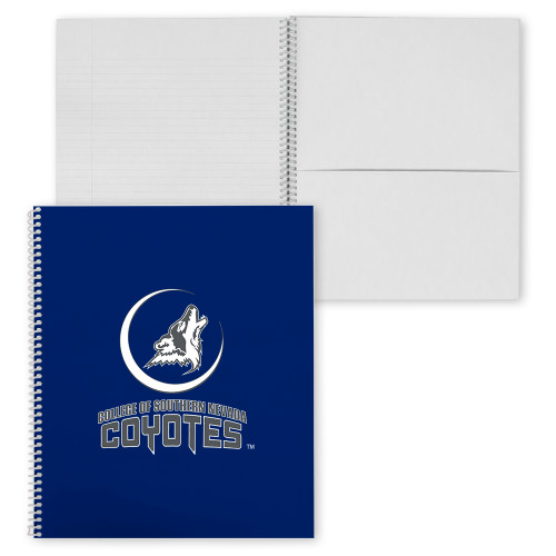  College Spiral Notebook w/Clear Coil - College of Southern Nevada Mascot Wordmark Stacked