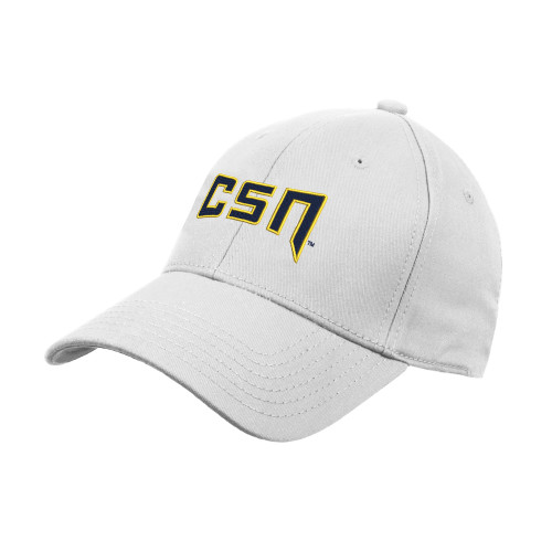  White Structured Adjustable Pro Style Hat - College of Southern Nevada CSN