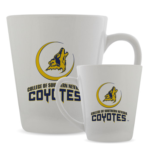  Full Color Latte Mug 12oz - College of Southern Nevada Mascot Wordmark Stacked