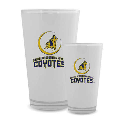  Full Color Glass 17oz - College of Southern Nevada Mascot Wordmark Stacked