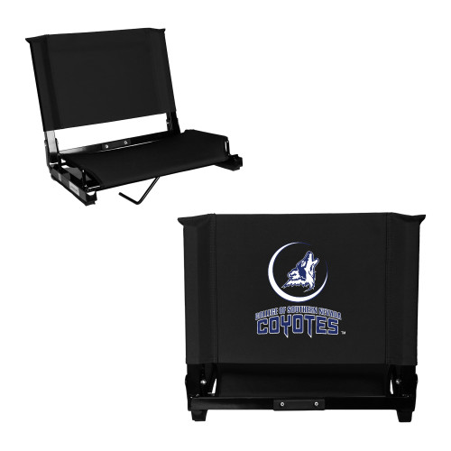  Stadium Chair Black - College of Southern Nevada Mascot Wordmark Stacked