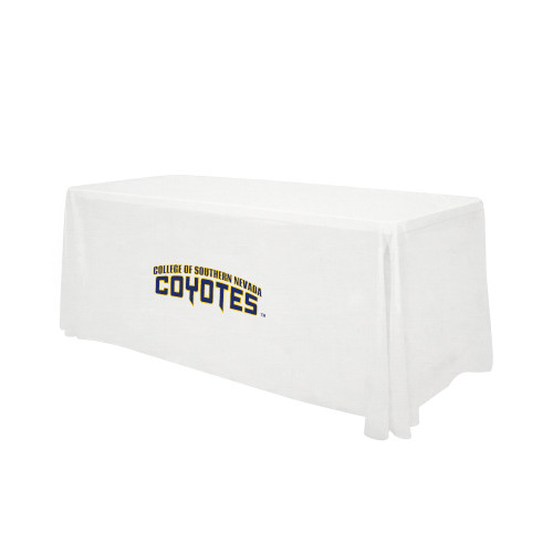 White 6 foot Table Throw - College of Southern Nevada Wordmark