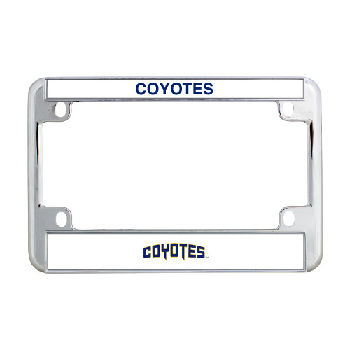  Metal Motorcycle License Plate Frame in Chrome - College of Southern Nevada Coyotes Wordmark
