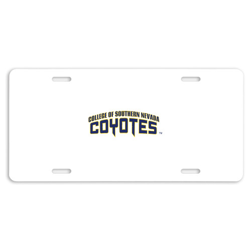  License Plate - College of Southern Nevada Wordmark