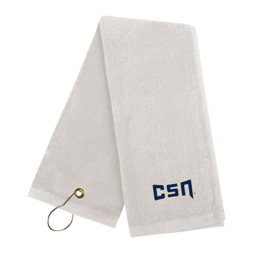  White Golf Towel - College of Southern Nevada CSN