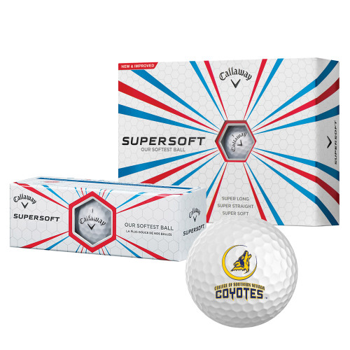  Callaway Supersoft Golf Balls 12/pkg - College of Southern Nevada Mascot Wordmark Stacked