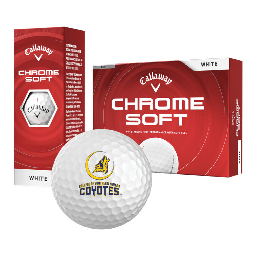  Callaway Chrome Soft Golf Balls 12/pkg - College of Southern Nevada Mascot Wordmark Stacked