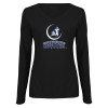 Thumbnail image for  Womens Black Long Sleeve V Neck Tee 