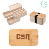 Thumbnail image for  Stackable Bamboo Fiber Beige Bento Box