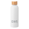 Thumbnail image for  Blair White Stainless Steel Bottle w/ Bamboo Lid 17 oz