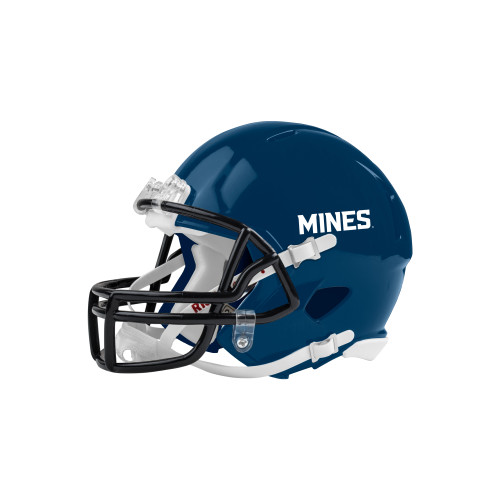  Riddell Replica Navy Mini Helmet - Mines Wordmark