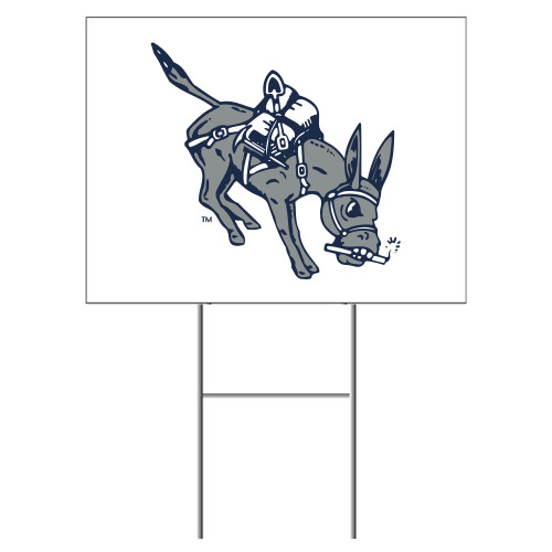  Yard Sign w/Step Stake No Rider Single Sided 18 x 24 - Colorado School of Mines Blaster the Burro Mascot