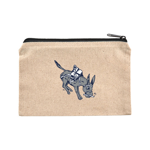  8oz. Natural Cotton Travel Pouch - Colorado School of Mines Blaster the Burro Mascot